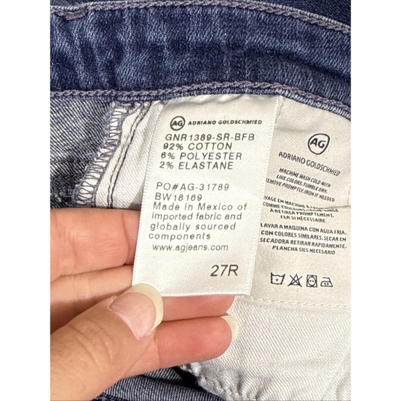 Adriano Goldschmied Legging Ankle‎ Jeans Womens 27R Distressed Skater Stretch - Picture 13 of 16